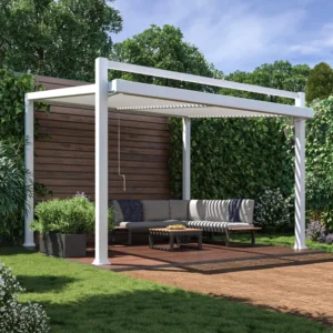 Pérgola de aluminio Odyssea blanco de 319x380 cm