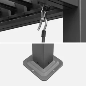 Alternative view of Pérgola bioclimática 3x3m de lamas de aluminio y acero