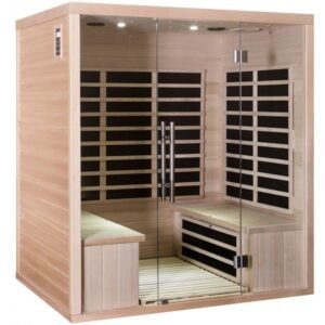 Sauna de infrarrojos con paneles de carbono 3200W LUXE 4 lugares - SNÖ
